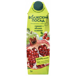 Волжский Посад НЕКТАР гранат-яблоко-клюква 1л.